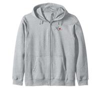 M Initial Heart Monogram Letter Gift Zip Hoodie