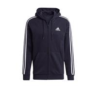 (M, Inkwell) Adidas Mens Essentials 3 Stripes Fleece Full Zip Hoodie