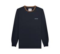 (M, Iron/Black) Lambretta Mens Tipped Knitted Jumper