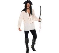 (M, Ivory) Smiffys Mens Pirate Costume Top