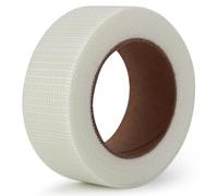 M.J 12X Drywall Mesh Tape - Self-Adhesive Fibreglass Joint Scrim Tape for Plasterboard & Wall Crack Repair - 48mm * 90m Sizes - White Reinforcement Tape for Builders & DIY Use (12, 48MM)