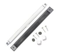 M.J 264mm EA2200 MJ2000 Trickle Slot Vent for uPVC, Timber, Vinyl and Aluminium Window Prevents Condensation, Damp & Mould by Air Ventilation Adjustable Flap (1, White Inside Grey Outside)