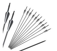 M.J COMFY-LIFE 10Pcs Archery Arrows 30 inch Carbon Hunting Targeting Arrows with Broadhead Target Practice Shooting Arrows for Recurve Bow Compound Bow Longbow