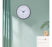 M.J COMFY-LIFE 12-Inch Glow-in-the-Dark Wall Clock - Silent Non-Ticking Round Clock with Night Light - Perfect for Bedroom, Living Room & Office (Black)