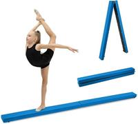 M.J COMFY-LIFE 2.1M (7FT) Folding Gymnastics Balance Beam for Kids - Home Training Beam with Non-Slip Suede Surface, Supports 100kg, Lightweight 4kg for Practice, Beginner to Pro (Blue)