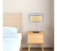 M.J COMFY-LIFE 2-Tier Ceiling Lamp Shade - Modern Large Light Shade for Ceiling Lights, Table Lamps & Floor Lamps, Elegant Grey/Silver Design, Easy Installation (Grey)