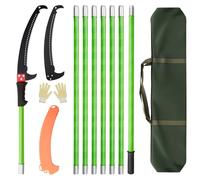 M.J COMFY-LIFE 25.6Ft Pole Pruning Saw extendable Tree loppers Pole Saw for Palm Oak High Branches Garden Tools