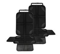 M.J COMFY-LIFE 2pcs Car Seat Protectors,Leather Seats Protectors For Child Car Seats With Non-Slip Bottom Waterproof Large Mesh Pockets (black)