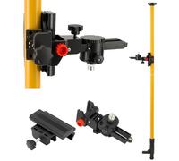 M.J COMFY-LIFE 4.2M Laser Level Telescoping Pole Aluminum Alloy Telescoping Laser Pole with Quick-Lock System, Fine-Tune Holder & Carrying Bag for Rotary/Line Lasers - Floor to Ceiling Support Rod