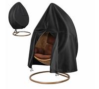 M.J COMFY-LIFE 420D Heavy Duty Oxford Egg Chair Protector - Waterproof, UV Resistant & Windproof Hanging Outdoor Garden Cover with Zipper & Adjustable Straps (190*115cm)
