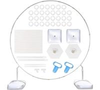 M.J COMFY-LIFE 5ft Round Balloon Arch Kit - Reusable Circle Hoop Stand with Base, 30 Balloon Clips & Water Weights - Perfect for Weddings, Birthdays, Graduations, Baby Showers (Indoor/Outdoor)