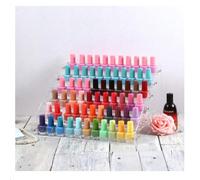 M.J COMFY-LIFE 6 Tier Nail Polish Organiser Clear Acrylic Nail Polish Varnish Display Stand Holder Cabinet Shelves 66 Bottle Capacity Organiser