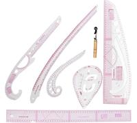 M.J COMFY-LIFE 7Pcs Sewing Ruler Tailor Set Curve Metric Ruler Sewing Ruler Tailor Tool Set DIY Clothing Measuring Rulers Tool Kit