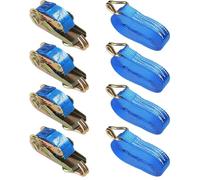 M.J COMFY-LIFE 8PCS Ratchet Straps 25MM 5M 1 Ton 1000KG Ratchet Tie Down Strap Lashing Strap for Keep The Load Safe During Transportation and Transportation