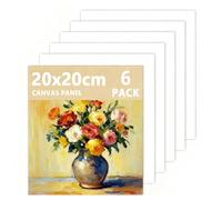 M.J COMFY-LIFE A3 (30 x 40 cm) Pre-Stretched 100% Cotton Artist Canvas Panels - 15mm Deep Pine Frame Canvas Board for Acrylic, Oil & Watercolour Painting (6)