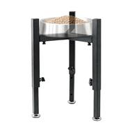 M.J COMFY-LIFE Adjustable Elevated Dog Bowl Stand with 4 Height Settings, Raised Dog Bowls Holder with Adjustable Width 5-10", Non-Slip Single Raised Dog Bowl Stand for Medium & Large Dogs