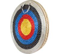 M.J COMFY-LIFE Archery Target Straw Round 20 inch, Traditional Handmade Circular Target with Rings for Recurve, Compound & Longbow Practice (White, 3-Layers)