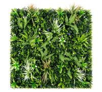 M.J COMFY-LIFE Artificial Hedge Plant Panels 100 x 100cm Grass Plant Wall Panels Green Privacy Living Wall Fence Screening Home Garden Spring Leaf Backdrop for Indoor Outdoor (Type E)