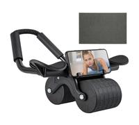 M.J COMFY-LIFE Automatic Rebound Ab Roller Wheel with Elbow Support Abdominal Trainer Dual-Wide Wheel Core Strength Exercise Equipment for Home Gym Men Women Beginners Workout