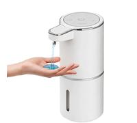 M.J COMFY-LIFE Automatic Soap Dispenser Touchless, 380ml Rechargeable Wall Mounted with 4 Adjustable Levels, IPX5 Waterproof USB-C Fast Charging Smart IR Sensor for Bathroom Kitchen Hotel