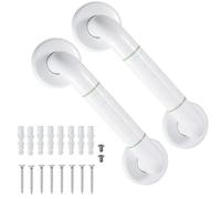 M.J COMFY-LIFE Bathroom Grab Bar Anti Slip Grab Rails Shower Safety Handle Handles with Luminous Ends for Bathtub Toilet Bathroom Stairway Handrail Kitchen (2PCS Grab Bar)