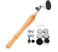 M.J COMFY-LIFE Bowl Sander Tool for Woodworking, 2.54 & 5.08 cm PU Pads, 29.97 cm Hardwood Handle, 105pcs Sandpaper Discs (80-400 Grit)