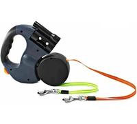 M.J COMFY-LIFE Double Retractable Dog Lead 3m - Dual Dog Lead Retractable Leash, Tangle-Free Nylon Leads with Comfortable Non-Slip Handle for Walking Two Dogs