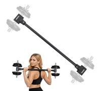 M.J COMFY-LIFE Dumbbell to Barbell Converter Bar 105cm Adjustable Barbell Adapter with 90kg/200lbs Capacity Universal Grip Fit for Home Gym Strength Training & Weightlifting (Straight Handle)