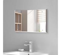 M.J COMFY-LIFE Frameless Bathroom Wall Mirror - Pre-Drilled Hanging Holes Included - Modern Rectangular Mirror for Bathroom & Home Decor (60 * 40cm)