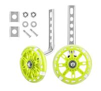 M.J COMFY-LIFE Kids Bike Stabilisers Adjustable Training Wheels for 12"-20" Children's Bikes Steel Support Frame with Plastic Wheels (12cm Diameter) Easy to Install (Yellow)