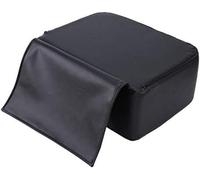 M.J COMFY-LIFE Kids Booster Seat, Universal PU Leather Booster Cushion with Thick High-Density Foam for Dining & Salon Chairs, Protective Front Flap, 37x28x15cm, Black