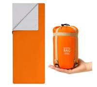 M.J COMFY-LIFE Lightweight Rectangular Sleeping Bag 190cm Envelope Sleeping Bag, Ultralight Camping Bag with Two-Way Zipper (Orange)
