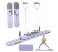 M.J COMFY-LIFE Pilates Board for Home Workout, Portable Core Training Equipment with Resistance Bands Full Body Exercise Machine for Women Men Home Gym Reformer for Toning Legs Glutes Abs (Purple)