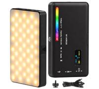 M.J COMFY-LIFE Portable RGB Video Light, LED Camera Fill Light Panel with 360° Full Colour