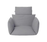 M.J COMFY-LIFE Premium Outdoor Hanging Swing Chair Cushion Set - Thick PP Cotton Filled Waterproof Patio Egg Chair Seat Cushion with Anti-Slip Ties for Garden Balcony (Grey)