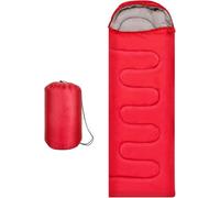M.J COMFY-LIFE Sleeping Bag 200g Cotton Fill, Comfort 5°C to 15°C Red