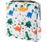 M.J COMFY-LIFE Toddler Booster Cushion Seat 31.5x31.5x8cm For4-12 Years Washable Cloth Dining Chair Booster Portable & Hand Washable (White Dinosaur)