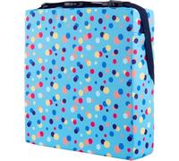 M.J COMFY-LIFE Toddler Booster Cushion Seat 31.5x31.5x8cm For4-12 Years Washable Cloth Dining Chair Booster Portable & Hand Washable (Colorful dots)