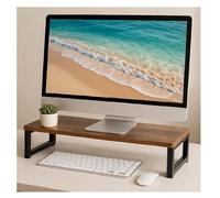 M.J COMFY-LIFE Vintage Monitor Stand Riser Desktop Storage Organiser Shelf 55 x 23 x 14cm for Notebook PC Printer Lift Stands