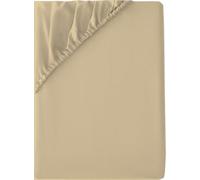 M&J Home Double Bed Deep Fitted Sheet Cream - Extra Deep Pocket 32cm (12.5 inch) - 180 Thread Count Percale - 48% Cotton 52% Polyester - Crisp Breathable Comfort - Machine Washable