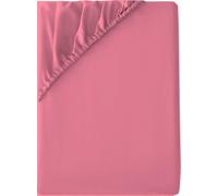 M&J Home Double Bed Deep Fitted Sheet Pink - Extra Deep Pocket 32cm (12.5 inch) - 180 Thread Count Percale - 48% Cotton 52% Polyester - Crisp Breathable Comfort - Machine Washable