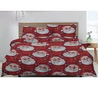M&J Home King Bed Christmas Duvet Set Santa We Believe - 90gsm Soft Touch Microfibre - 100% Polyester Machine Washable - Festive Holiday Bedding - Xmas Winter Collection