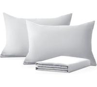 M&J Home Pillowcases 2 Pack White 74x48cm - 180 Thread Count Percale - 48% Cotton 52% Polyester - Crisp Breathable Comfort - Easy Care Machine Washable