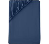 M&J Home Single Bed Deep Fitted Sheet Navy - Extra Deep Pocket 32cm (12.5 inch) - 180 Thread Count Percale - 48% Cotton 52% Polyester - Crisp Breathable Comfort - Machine Washable