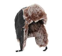 (M, Jet Black) Result Unisex Classic Thermal Winter/Ski Sherpa Trapper Hat