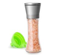 M JINGMEI Salt and Pepper Grinder - Premium Stainless Steel Salt and Pepper Mill with Adjustable Coarseness - Salt Grinder and Pepper Shaker Mill (1PCS)