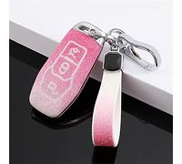 M.JVisun Bling Diamond Crystal Key Shell For Ford Edge Explorer F-150 F-250 Mondeo Mustang Car Key Fob Cover Case - 3 Buttons - Gradual Pink