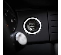 M.JVisun Carbon Fiber Engine Start Stop Button Cover Trim For Land Rover, Ignition Starter Sticker For Land Rover Discovery Sport For Range Rover Evoque Velar - For Concave Button - Black