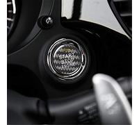 M.JVisun Carbon Fiber Engine Start Stop Button Cover Trim For Mitsubishi, Ignition Starter Sticker For Mitsubishi ASX Outlander Eclipse Cross - Black