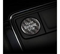M.JVisun Carbon Fiber Engine Start Stop Button Cover Trim Ignition Starter Sticker For VW For Volkswagen Bora Lamando Passat Phideon Sagitar Teramont For Tiguan L For Touran For Skoda Kamiq - Black